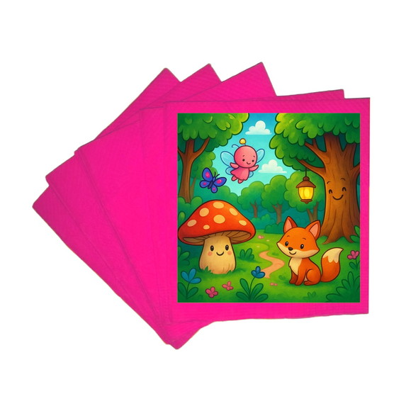 Guardanapo de Papel Personalizado Floresta Encantada - Imagem 3