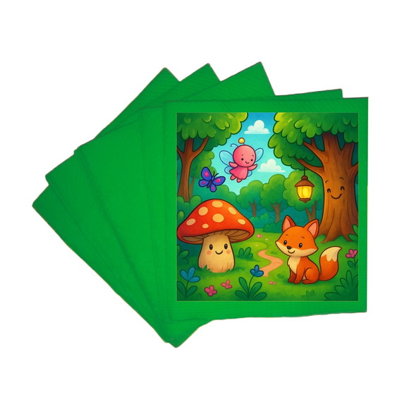 Guardanapo de Papel Personalizado Floresta Encantada - Imagem 4
