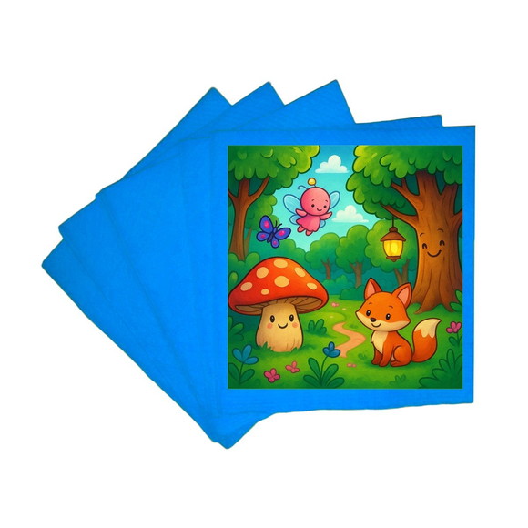 Guardanapo de Papel Personalizado Floresta Encantada - Imagem 2