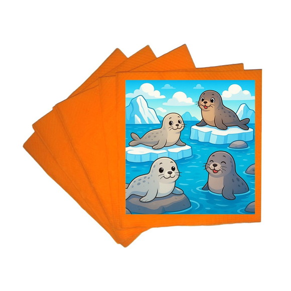 Guardanapo de Papel Personalizado Focas - Imagem 5