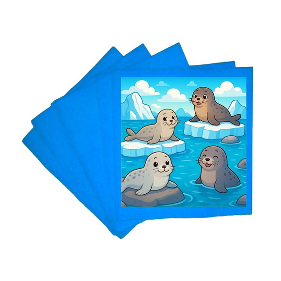 Guardanapo de Papel Personalizado Focas - Imagem 2