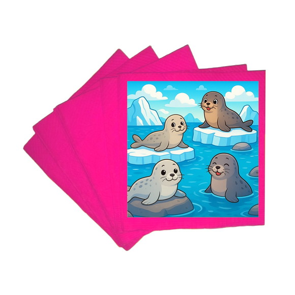 Guardanapo de Papel Personalizado Focas - Imagem 3