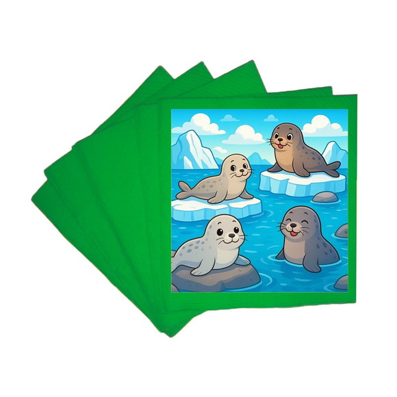 Guardanapo de Papel Personalizado Focas - Imagem 4