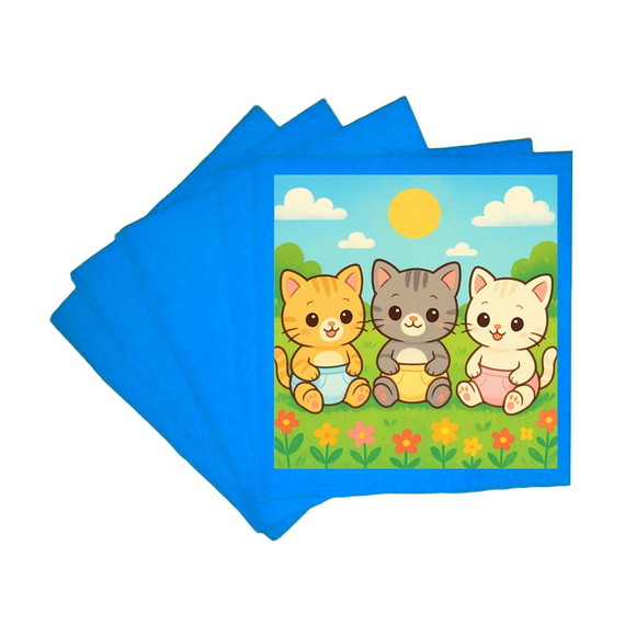 Guardanapo de Papel Personalizado Gatinhos Baby - Imagem 2