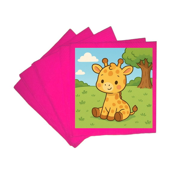 Guardanapo de Papel Personalizado Girafinha Baby - Imagem 3