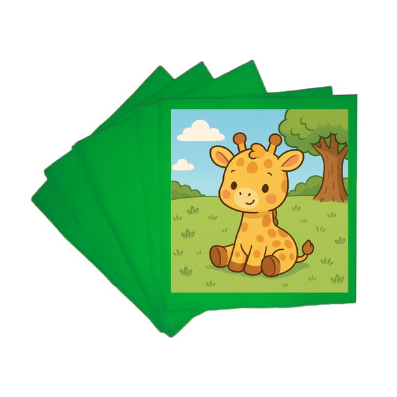 Guardanapo de Papel Personalizado Girafinha Baby - Imagem 4