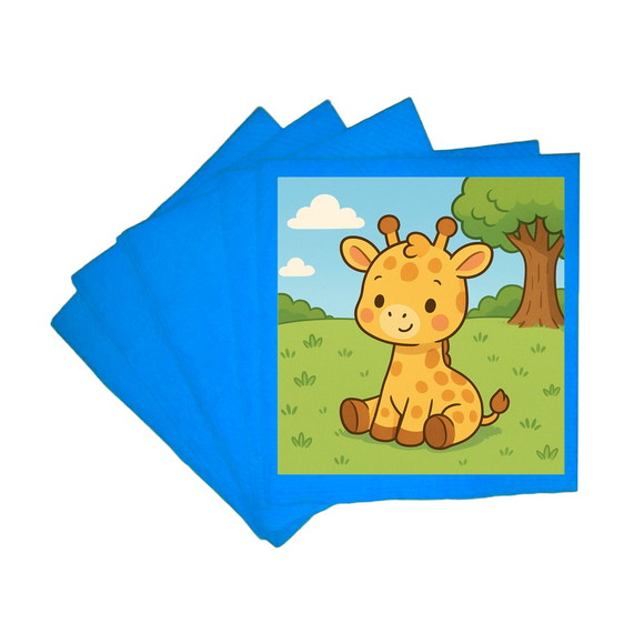 Guardanapo de Papel Personalizado Girafinha Baby - Imagem 2