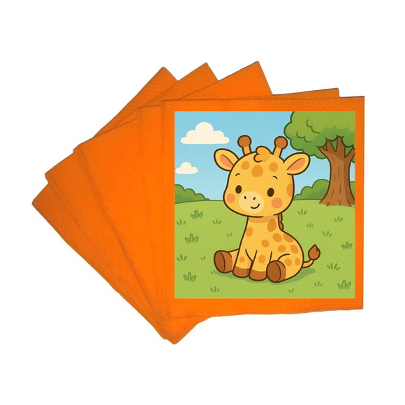 Guardanapo de Papel Personalizado Girafinha Baby - Imagem 5