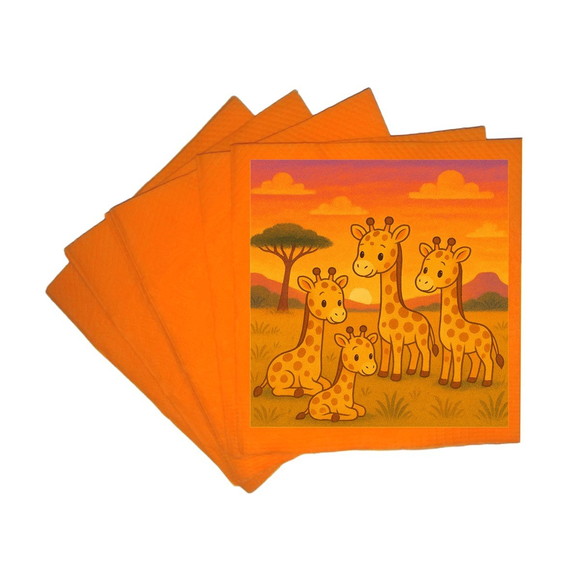 Guardanapo de Papel Personalizado Girafinhas - Imagem 5