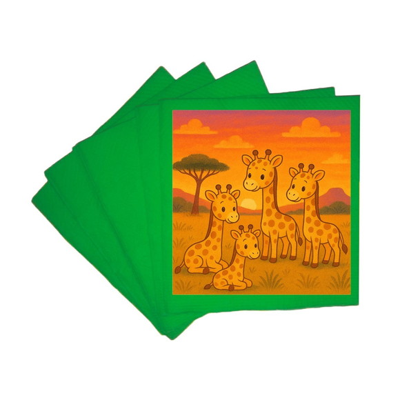 Guardanapo de Papel Personalizado Girafinhas - Imagem 4