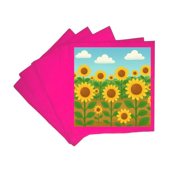 Guardanapo de Papel Personalizado Girassóis - Imagem 3