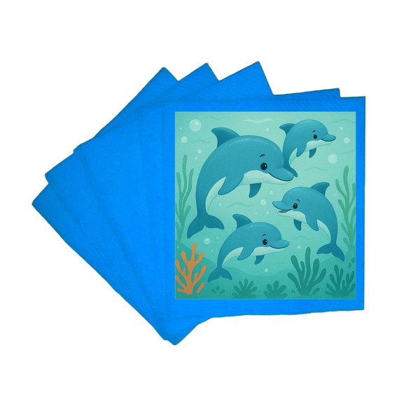 Guardanapo de Papel Personalizado Golfinhos - Imagem 2