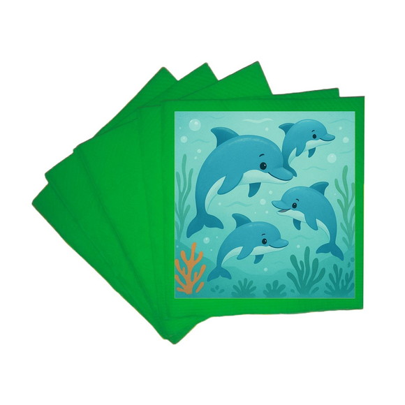 Guardanapo de Papel Personalizado Golfinhos - Imagem 4