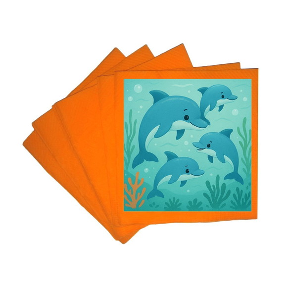 Guardanapo de Papel Personalizado Golfinhos - Imagem 5