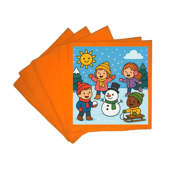Guardanapo de Papel Personalizado Inverno Divertido - Imagem 5