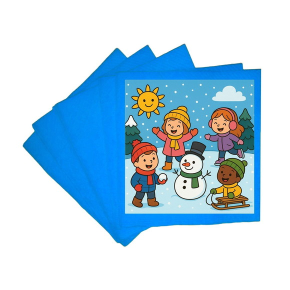 Guardanapo de Papel Personalizado Inverno Divertido - Imagem 2
