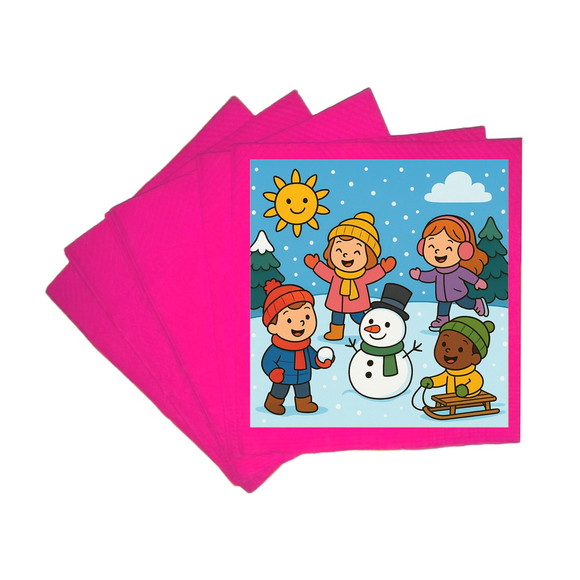 Guardanapo de Papel Personalizado Inverno Divertido - Imagem 3