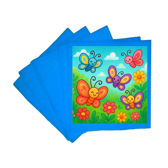 Guardanapo de Papel Personalizado Jardim das Borboletas - Imagem 2