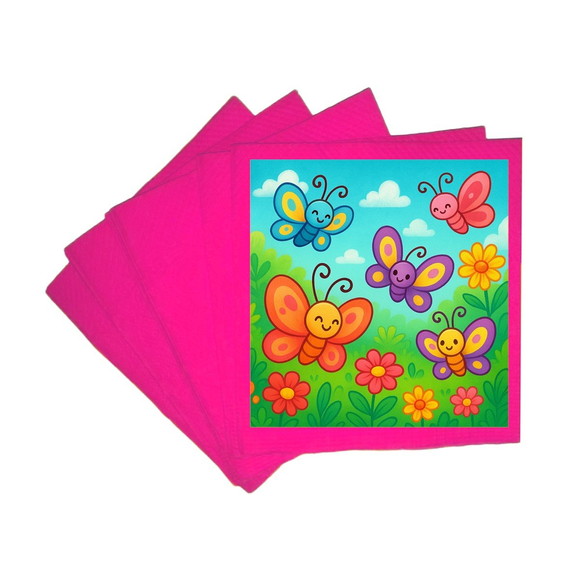 Guardanapo de Papel Personalizado Jardim das Borboletas - Imagem 3