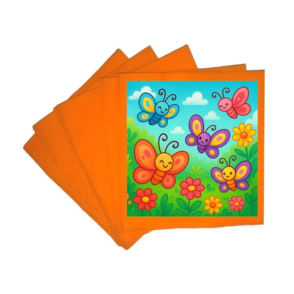 Guardanapo de Papel Personalizado Jardim das Borboletas - Imagem 5