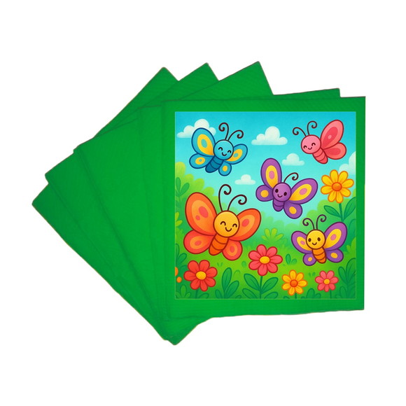 Guardanapo de Papel Personalizado Jardim das Borboletas - Imagem 4