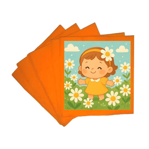 Guardanapo de Papel Personalizado Jardim das Margaridas - Imagem 5