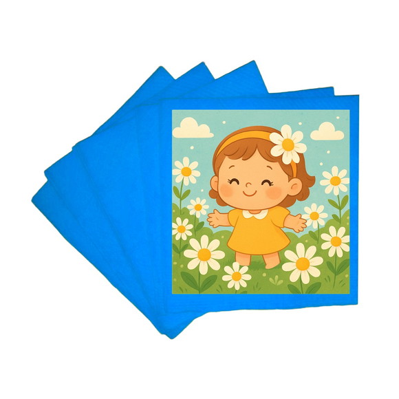 Guardanapo de Papel Personalizado Jardim das Margaridas - Imagem 2
