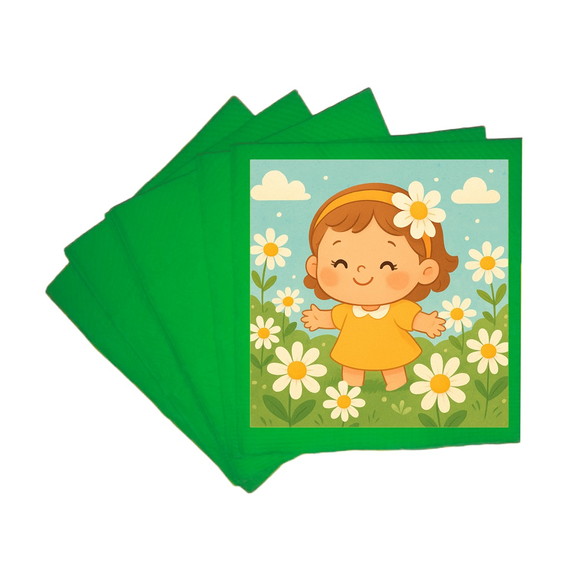 Guardanapo de Papel Personalizado Jardim das Margaridas - Imagem 4