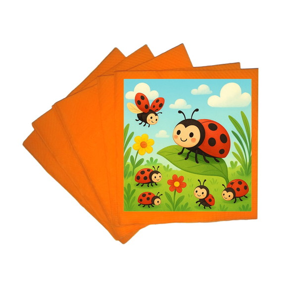 Guardanapo de Papel Personalizado Joaninhas - Imagem 5