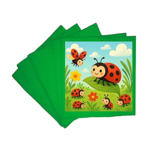 Guardanapo de Papel Personalizado Joaninhas - Imagem 4