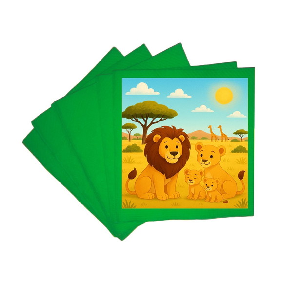 Guardanapo de Papel Personalizado Leões - Imagem 4