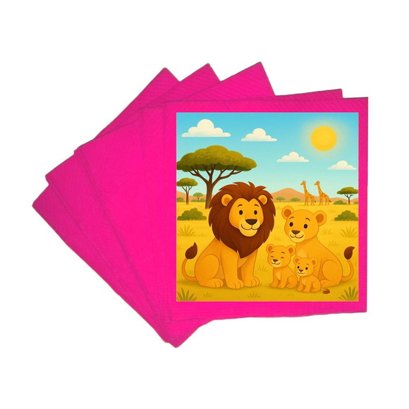 Guardanapo de Papel Personalizado Leões - Imagem 3