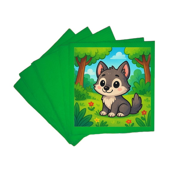 Guardanapo de Papel Personalizado Lobinho - Imagem 4