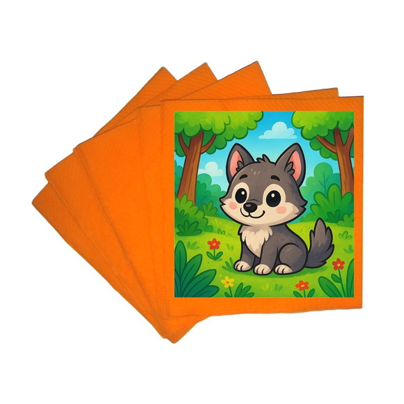 Guardanapo de Papel Personalizado Lobinho - Imagem 5