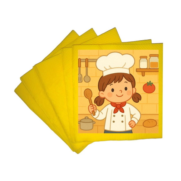 Guardanapo de Papel Personalizado Mini Chefe Menina
