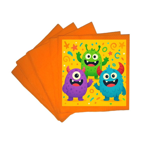 Guardanapo de Papel Personalizado Monstrinhos - Imagem 5