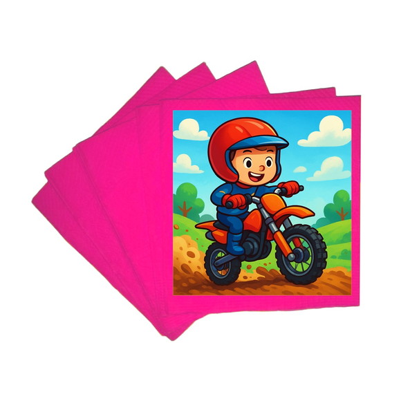 Guardanapo de Papel Personalizado Motocross - Imagem 3
