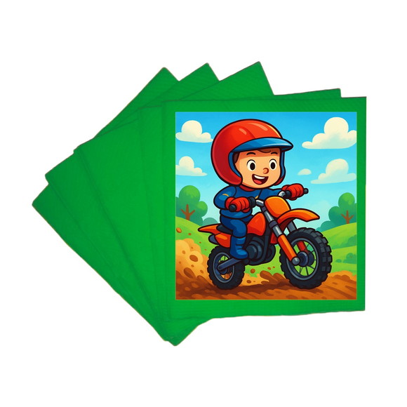 Guardanapo de Papel Personalizado Motocross - Imagem 4