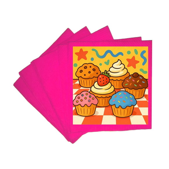 Guardanapo de Papel Personalizado Muffins - Imagem 3