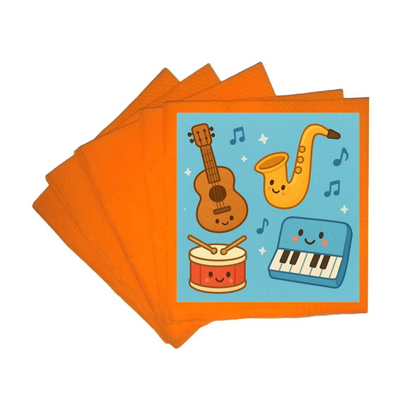 Guardanapo de Papel Personalizado Músicas Instrumentos - Imagem 5