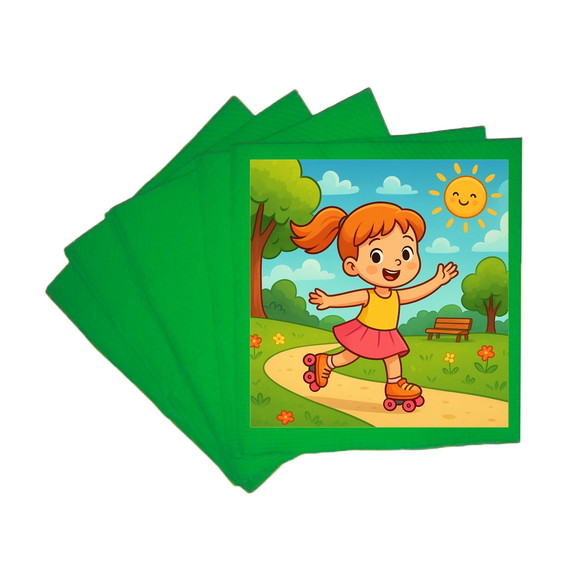 Guardanapo de Papel Personalizado Patins - Imagem 4