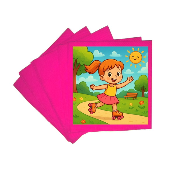 Guardanapo de Papel Personalizado Patins - Imagem 3