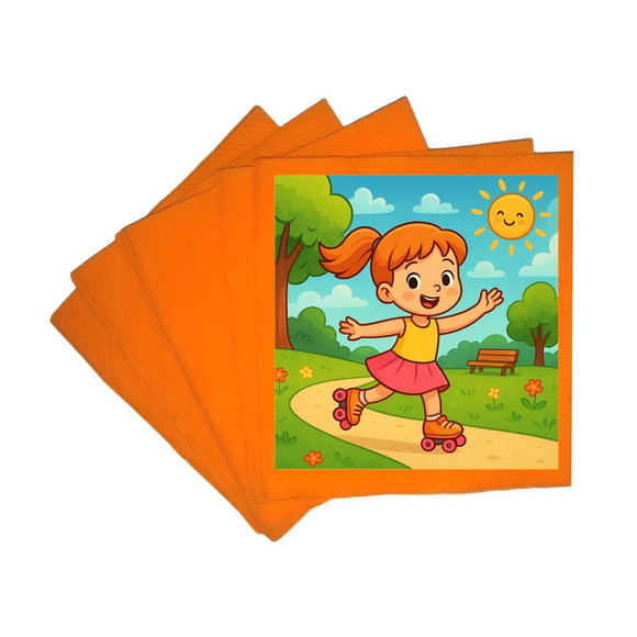 Guardanapo de Papel Personalizado Patins - Imagem 5