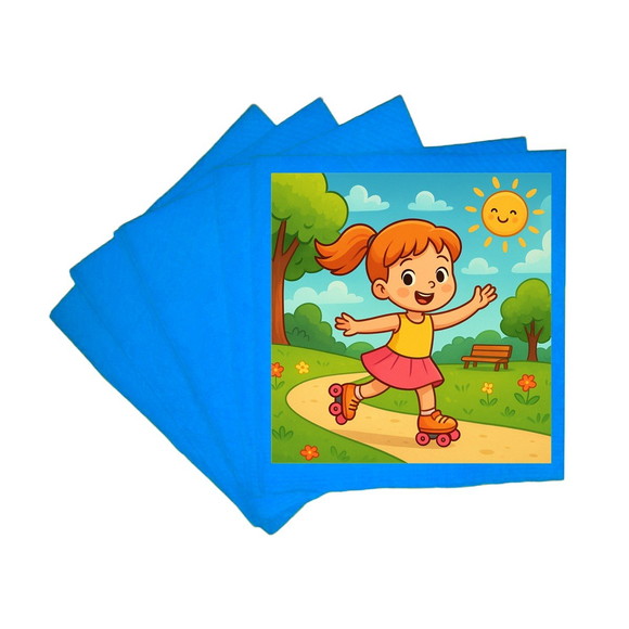 Guardanapo de Papel Personalizado Patins - Imagem 2