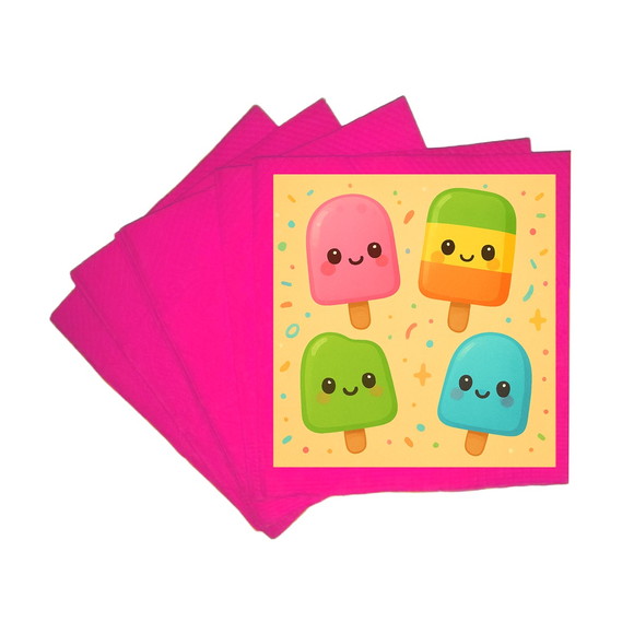Guardanapo de Papel Personalizado Picolés - Imagem 3