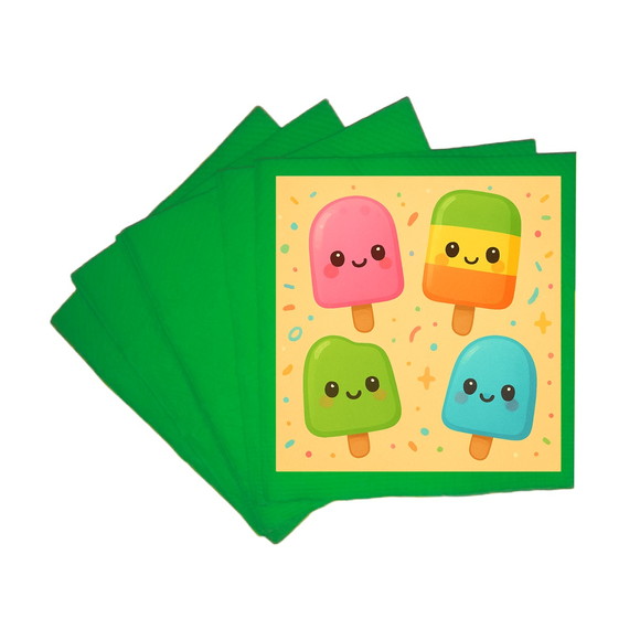 Guardanapo de Papel Personalizado Picolés - Imagem 4