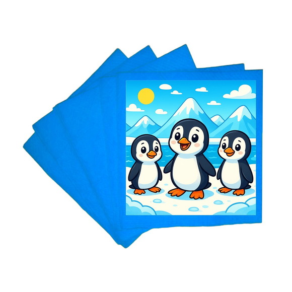 Guardanapo de Papel Personalizado Pinguins - Imagem 2