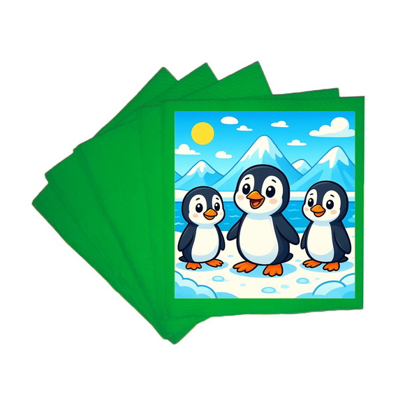 Guardanapo de Papel Personalizado Pinguins - Imagem 4