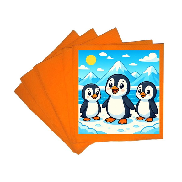 Guardanapo de Papel Personalizado Pinguins - Imagem 5