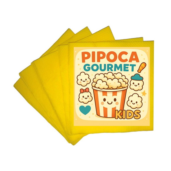 Guardanapo de Papel Personalizado Pipoca Gourmet Kids